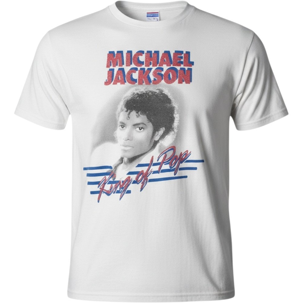 Y2K Michael Jackson King of Pop T-Shirt XL Junk Food Double Sided Graphic